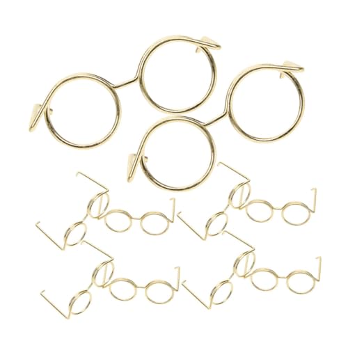 JOINPAYA Entzückende 10 Stücke Puppe Brillen Metall Draht Mini Gläser Für Puppe Decor Zubehör von JOINPAYA