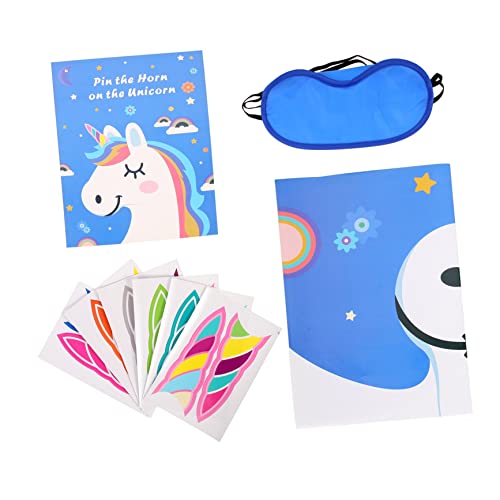JOINPAYA Familienspaß Pin The Horn Spiel Geburtstagsparty Aktivitätsset Sticker Partyspiel von JOINPAYA
