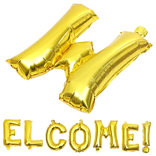 JOINPAYA Folienballon Welcome Gold Aluminiumfolie Partydeko für Schulanfang Back To School Einfache Montage Wetterfest Indoor Outdoor Festliche Willkommensdekoration JOINPAYA Folienballon Welcome Gold Aluminiumfolie Partydeko für Schulanfang Back To School Einfache Montage Wetterfest Indoor Outdoor Festliche Willkommensdekoration von JOINPAYA