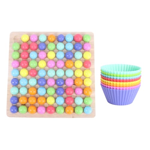 JOINPAYA Interaktives Lernset Für Kinder Holzperlen-Spiel Puzzle Für Kleinkinder Entwicklungsspielzeug Bunte Perlen von JOINPAYA