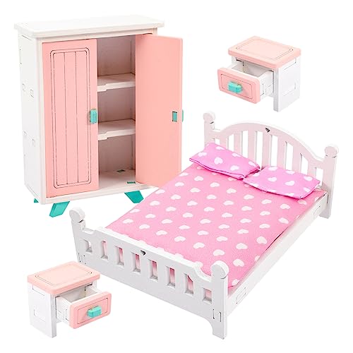 JOINPAYA Miniatur Holz Möbel Schlafzimmer Kinderzimmer Puppenhaus Zubehör Mädchen Realistische Nachttisch Kommode Bett Wohnzimmer Dekoration JOINPAYA Miniatur Holz Möbel Schlafzimmer Kinderzimmer Puppenhaus Zubehör Mädchen Realistische Nachttisch Kommode Bett Wohnzimmer Dekoration von JOINPAYA