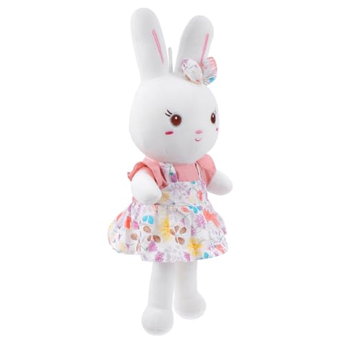 JOINPAYA Plüsch-Kaninchen-Puppe Osterhasen Kaninchenpuppe Mit Kleidung Puppenspielzeug Spielzeugkaninchen Ostern Kaninchen Hasenpuppe Plüschmaterial Rosa von JOINPAYA