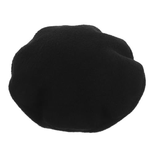 JOINPAYA Puppenaccessoires Puppenmütze Puppenmode Puppenhut Miniaturmütze Schneemannmützen zum Basteln Baskenmütze für Hunde Mini gewebter Hut Minihüte zum Basteln Mini-Filzhüte Wolle Black von JOINPAYA