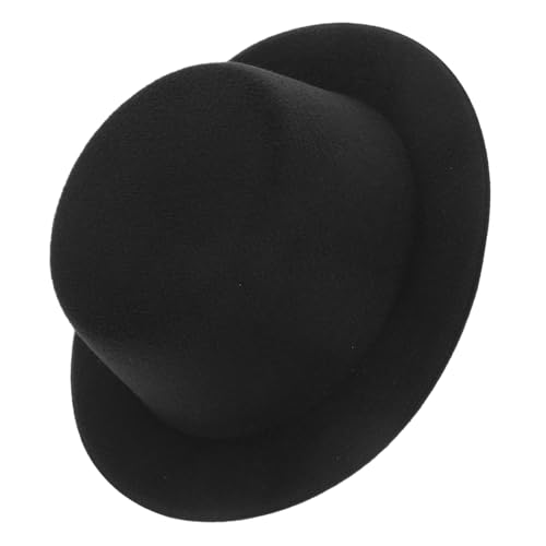 JOINPAYA Puppenzylinder Puppenkleidung Puppen-Accessoires Puppenverkleidung Puppenaccessoires Puppenhut Mode Party Minihüte zum Basteln deko Mini-Zylinder Mini-Tops-Hut gefühlt Black von JOINPAYA