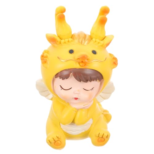 JOINPAYA Resin Dekofigur Süßer Dragon Cake Ornament Handarbeit Langlebige Kuchendeko für Kinderzimmer Desktop Auto Vielseitig für Backen und von JOINPAYA