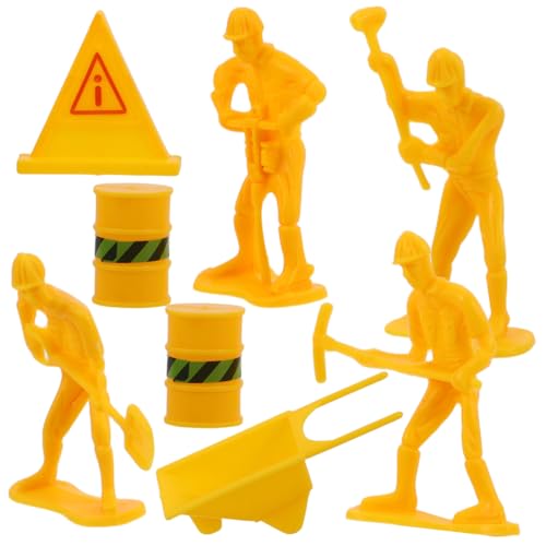 JOINPAYA Teiliges Mini bauarbeiter figuren Realistische Baustellen szenerie Bunte Miniatur arbeiter für Geburtstagskuchen dekoration Sichere und Einfache Anwendung für Kinderparty von JOINPAYA