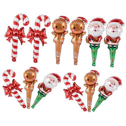 JOINPAYA Teiliges Weihnachtsballon aus Aluminiumfolie mit Santa Claus Schneemann und Zuckerstangen Dekorative Xmas Luftballons für Weihnachtsfeiern Festliche Partydekoration für Familie JOINPAYA Teiliges Weihnachtsballon aus Aluminiumfolie mit Santa Claus Schneemann und Zuckerstangen Dekorative Xmas Luftballons für Weihnachtsfeiern Festliche Partydekoration für Familie von JOINPAYA