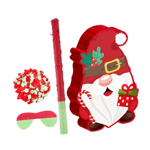 JOINPAYA Weihnachts-piñata mit Hängendem Elfen-design Robustes aus Stabilem Karton Inklusive Schlagstab und Augenbinde Vielseitig für Weihnachtsfeiern und Partydekorationen Leicht und JOINPAYA Weihnachts-piñata mit Hängendem Elfen-design Robustes aus Stabilem Karton Inklusive Schlagstab und Augenbinde Vielseitig für Weihnachtsfeiern und Partydekorationen Leicht und von JOINPAYA