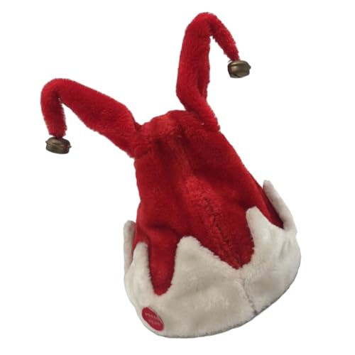 JOINPAYA Christmas Santa Hat Plüsch mit beweglichen Ohren kleidung Hüte Weihnachtsmütze Musik von JOINPAYA
