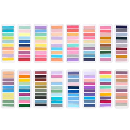 JOISHOP 3200 Stück Sticky Tabs,16 Stile Haftnotizen Tabs Beschreibbare Haftstreifen Textstreifen Transparent für Büro Schule Seitenmarkierung Klebemarkierung JOISHOP 3200 Stück Sticky Tabs,16 Stile Haftnotizen Tabs Beschreibbare Haftstreifen Textstreifen Transparent für Büro Schule Seitenmarkierung Klebemarkierung von JOISHOP