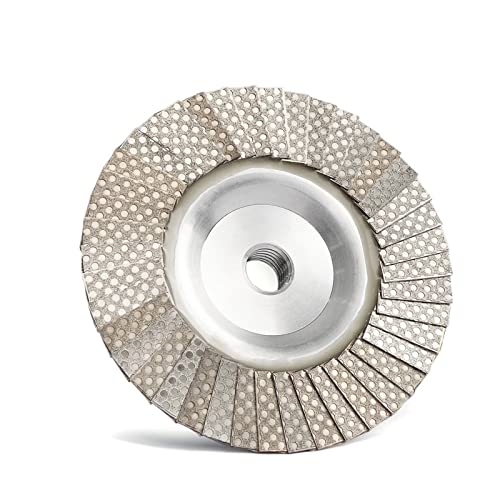 Diamanttrennscheibe, Diamant-Fächerscheibe 4 Zoll M14 oder 5/8-11 Gewinde Metalladapter Diamant galvanisierte Schleifscheibe Fächerscheibe Schleifwerkzeug,DIY-Werkzeuge(M14,400) von JOJIDE