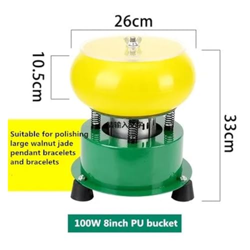 JOJIDE Jade-Schmuck-Vibratspoliermaschine und Wachsmaschine for Entfernen von Metallgraten und Reinin von Metalloberflächenflecken, Schmuckpoliermaschine(8 inches) von JOJIDE