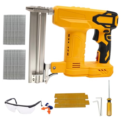 18GA schnurloser Nagelgerät für Dewalt 20 V MAX Akku, elektrische Nagelpistole mit 18 Gauge Nägeln für Polstermöbel, Holzbearbeitung, schmaler Kronenhefter mit 1000 Nägeln, 500 Heftklammern 18GA schnurloser Nagelgerät für Dewalt 20 V MAX Akku, elektrische Nagelpistole mit 18 Gauge Nägeln für Polstermöbel, Holzbearbeitung, schmaler Kronenhefter mit 1000 Nägeln, 500 Heftklammern von JOJOCY