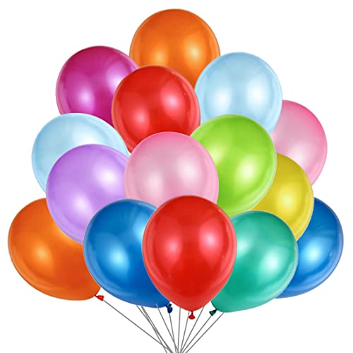 JOJOR Luftballons Bunt,100 Stück Regenbogen Ballons 30 cm, Farbige Ballons für Geburtstag & Kindergeburtstag Party Deko, Baby Dusche Party, Hochzeitsdeko Dekorationen von JOJOR