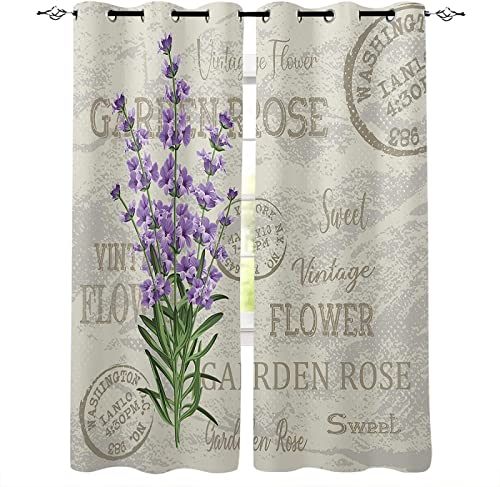 JOKITA Lavendel Verdunkelungsvorhänge 3D Vorhänge Blickdicht Lavendel Verdunkelungsvorhang mit Ösen für Schlafzimmer Kinderzimmer Wohnzimmer Dekoration Gardienen 220x215 cm JOKITA Lavendel Verdunkelungsvorhänge 3D Vorhänge Blickdicht Lavendel Verdunkelungsvorhang mit Ösen für Schlafzimmer Kinderzimmer Wohnzimmer Dekoration Gardienen 220x215 cm von JOKITA