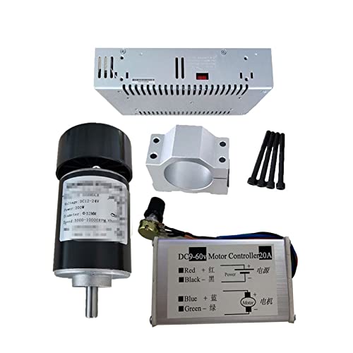 2. 4VDC 200W. Luftgekühlte Spindel 0. 2kw. Hochgeschwindigkeitsbürstenmotor CNC Graviermaschine DC24V 1000. 0rpm 8mm Welle 0,3 n.m.(Package5) von JOLIANE