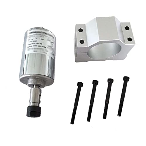 200W 300W 400W 500W Spindelmotor 4 8VDC ER11 ER16. Luftgekühlte Spindel Hochgeschwindigkeitsspindelbürste PCB Graviermaschine und Halterung(200WER11 and bracket) von JOLIANE