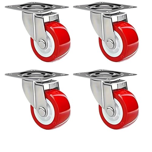 4 Stück Hochleistungsrollen, Universalräder, bremsfrei drehbare Rollen, Möbelbeschläge 4 Stück Hochleistungsrollen, Universalräder, bremsfrei drehbare Rollen, Möbelbeschläge von JOLIANE