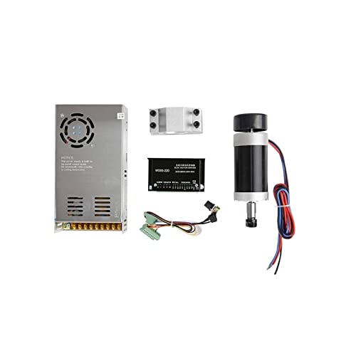 DC 500W/0,5 kW ER11/ER16 Bürstenloser Spindelmotor+5 5mm Klemme mit Schrauben+Stepper -Motorfahrer+12A Stromversorgung(500w ER16) von JOLIANE