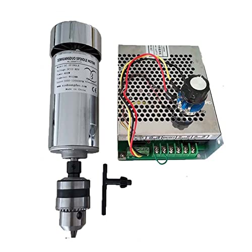 Luftgekühlte 0,4 kW CNC Bohrfutter spindleMotor Kit 400W Spindle Motor/Stromversorgung Drehzahlregler for das Gravieren(Package 4) von JOLIANE