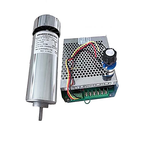 Luftgekühlte 0,5 kW. CNC Motor/Fan Spindlemotor Kit 500W Spindelmotor/Stromversorgung Government Governor zum Gravieren(Package 4) von JOLIANE