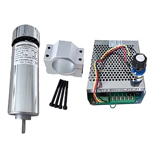 Luftgekühlte 0,5 kW. CNC Motor/Fan Spindlemotor Kit 500W Spindelmotor/Stromversorgung Government Governor zum Gravieren(Package 5) von JOLIANE