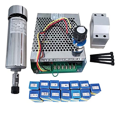 Luftgekühlte 0,5 kW. CNC Spindlemotor-Kit Er11 Chuck 500W Spindelmotor/Stromversorgung Government Gouverneur for Gravieren(Package 6) von JOLIANE