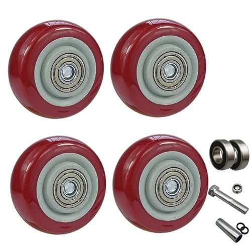 Räder, Lenkrolle, robust, 4 Stück, PVC, Möbelbeschläge, Transportwagen, Industriemaschine, 3/4/5 Zoll breit, universeller Transport(5 Inch) von JOLIANE