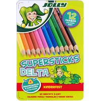 JOLLY SUPERSTICKS DELTA Buntstifte farbsortiert, 12 St. von JOLLY