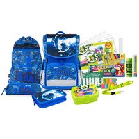 JOLLY Schulranzen-Set ERGONOMIC FLEXI Kunstfaser blau von JOLLY