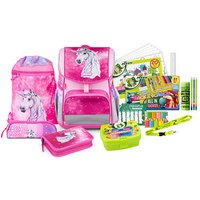 JOLLY Schulranzen-Set ERGONOMIC FLEXI Kunstfaser pink von JOLLY