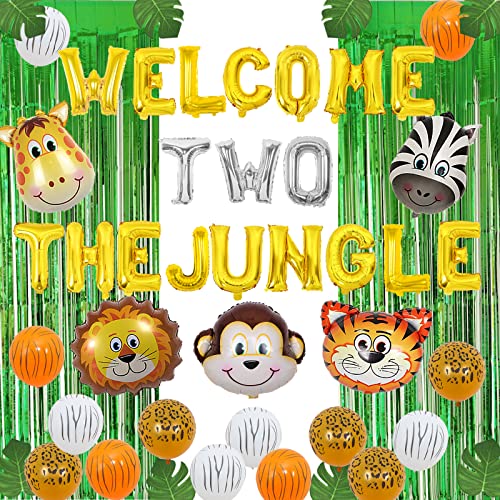 Dschungel-Safari 2. Geburtstagsdekorationen für Jungen oder Mädchen - Welcome to the Jungle Zwei wilde zweite Geburtstagsfeier liefert von Jollyboom