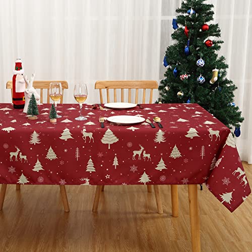 JOLLYTOP Tischdecke Weihnachten Tischtuch abwaschbar Wasserabweiseind Tischdecke mit Hirsh Waschbar Tischtuch für Küche Tafeldecke für Küche Tischdecke,137x179cm,Gold JOLLYTOP Tischdecke Weihnachten Tischtuch abwaschbar Wasserabweiseind Tischdecke mit Hirsh Waschbar Tischtuch für Küche Tafeldecke für Küche Tischdecke,137x179cm,Gold von JOLLYTOP