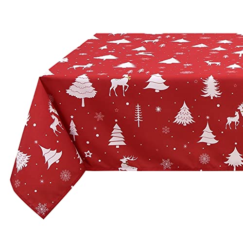 JOLLYTOP Tischdecke Weihnachten Tischtuch abwaschbar Wasserabweiseind Tischdecke mit Hirsh Waschbar Tischtuch für Küche Tafeldecke für Küche Tischdecke,137x179cm,Weiß JOLLYTOP Tischdecke Weihnachten Tischtuch abwaschbar Wasserabweiseind Tischdecke mit Hirsh Waschbar Tischtuch für Küche Tafeldecke für Küche Tischdecke,137x179cm,Weiß von JOLLYTOP