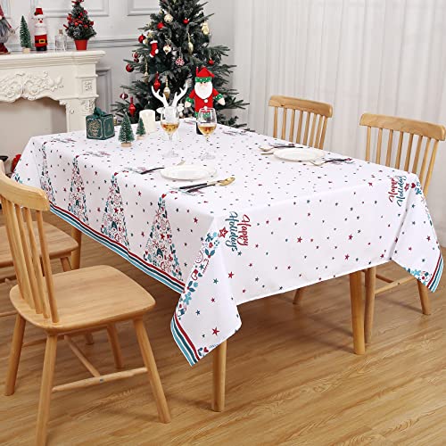 JOLLYTOP Weihnachten Tischdecke Wasserabweisend Abwaschbar Fleckschutz Tischtuch für Küche Esszimmer Weihnachtendeko Tischwäsche, Eckig 137x137cm, Weiß JOLLYTOP Weihnachten Tischdecke Wasserabweisend Abwaschbar Fleckschutz Tischtuch für Küche Esszimmer Weihnachtendeko Tischwäsche, Eckig 137x137cm, Weiß von JOLLYTOP