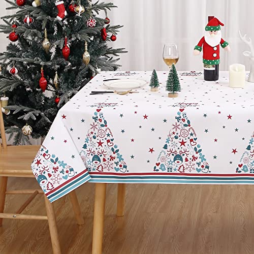 Weihnachten Tischdecke Abwaschbar Tischtuch für Küche Dekoration abwischbare Tischdecke mit Fleckschutz Pflegeleichte Tischtuch Esszimmer Xmas deko Tafeldecke,Rechteckig,Weiß 137x179cm Weihnachten Tischdecke Abwaschbar Tischtuch für Küche Dekoration abwischbare Tischdecke mit Fleckschutz Pflegeleichte Tischtuch Esszimmer Xmas deko Tafeldecke,Rechteckig,Weiß 137x179cm von JOLLYTOP