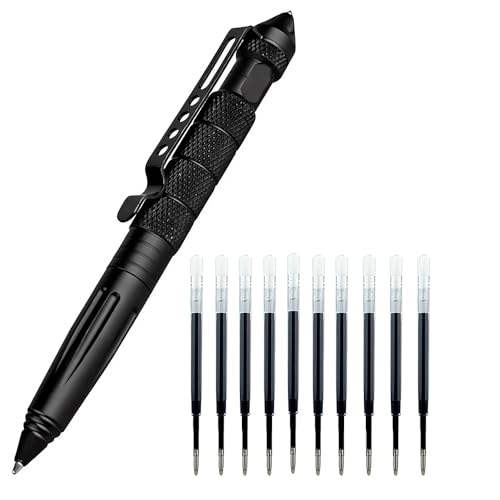 JOMPENS 1 Stift und 10 Nachfüllminen, multifunktional, Mini-Tasche, rutschfest, charakteristisch, taktisch, Defensa, schwarz, für Outdoor-Sport, Camping, Kugelschreiber JOMPENS 1 Stift und 10 Nachfüllminen, multifunktional, Mini-Tasche, rutschfest, charakteristisch, taktisch, Defensa, schwarz, für Outdoor-Sport, Camping, Kugelschreiber von JOMPENS