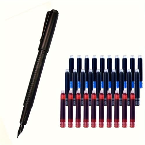 JOMPENS Füllfederhalter aus Metall, Schwarz, Wald, hervorragende Titan-Feder, Blau, Rot, Schwarz, Tintenpatrone, Bürobedarf, Schreibtintenstifte, Geschäft, Bürogeschenke JOMPENS Füllfederhalter aus Metall, Schwarz, Wald, hervorragende Titan-Feder, Blau, Rot, Schwarz, Tintenpatrone, Bürobedarf, Schreibtintenstifte, Geschäft, Bürogeschenke von JOMPENS