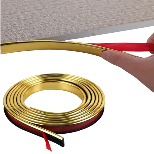 JOOTEN Selbstklebendes Möbelkantenband, U-förmig, flexibles Kantenband, Kantenband für Schrank, Sperrholz, Tisch, Kleiderschrank, Holzplatten-Kantenschutz (Gold, 2 m x 16 mm) von JOOTEN