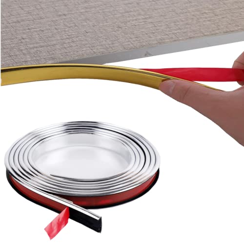 Selbstklebendes Möbelkantenband, U-förmig, flexibles Kantenband, Kantenband für Schrank, Sperrholz, Tisch, Kleiderschrank, Holzplatten-Kantenschutz (silberfarben, 2 m x 18 mm) von JOOTEN