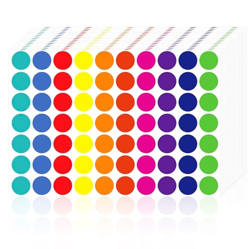 1750 Stück 20mm Klebepunkte Bunt, Punkt Aufkleber Markierungspunkte Runde Aufkleber Bunte Klebepunkte Glue Dots Farbige Klebepunkte Etiketten Selbstklebende für Kalender Büro Schule - 10 Farben 1750 Stück 20mm Klebepunkte Bunt, Punkt Aufkleber Markierungspunkte Runde Aufkleber Bunte Klebepunkte Glue Dots Farbige Klebepunkte Etiketten Selbstklebende für Kalender Büro Schule - 10 Farben von JOOTUEPO