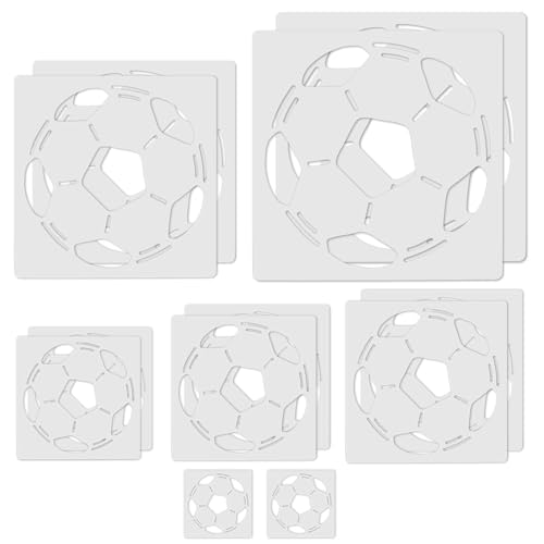 Fußball Schablonen Set,12 Stück Fußball Art Schablonen, Airbrush Schablone Malschablonen Football, Wiederverwendbar/Waschbar, für Wand Stoff Fotoalbum DIY Geschenkkarten Holz Fliesen Leinw Fußball Schablonen Set,12 Stück Fußball Art Schablonen, Airbrush Schablone Malschablonen Football, Wiederverwendbar/Waschbar, für Wand Stoff Fotoalbum DIY Geschenkkarten Holz Fliesen Leinw von JOOTUEPO