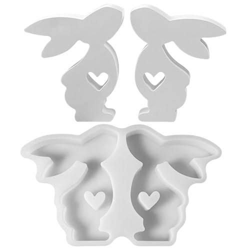 JOOTUEPO Silikonform Ostern Hase, 2 Stück Silikonformen Gießformen Ostern, 3D Kaninchen Gießform Ostern, Silikonformen Osterhase zum Gießen, Gießform Ostern für DIY Osterhase Deko JOOTUEPO Silikonform Ostern Hase, 2 Stück Silikonformen Gießformen Ostern, 3D Kaninchen Gießform Ostern, Silikonformen Osterhase zum Gießen, Gießform Ostern für DIY Osterhase Deko von JOOTUEPO