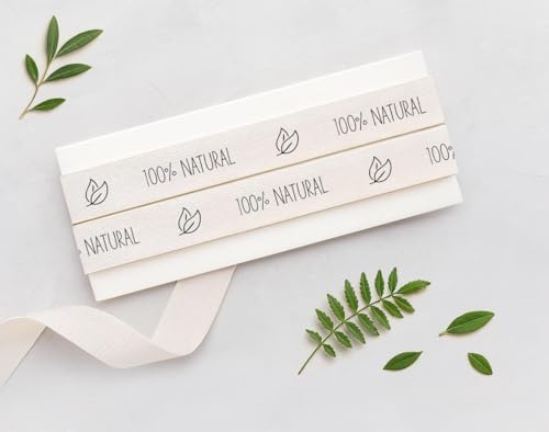 100% Naturband - 5/8" (15mm), 10 Yards (9m) Baumwollband für Öko-Verpackungen, Bio-Etiketten, nachhaltige Geschenkverpackung, Naturprodukte von JOOYZ