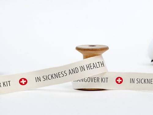 Baumwollband in Krankheit und Gesundheit, 15 mm, 9 m, Kater-Klebeband für Hochzeit, Genesung, Erste-Hilfe-Dekoration Baumwollband in Krankheit und Gesundheit, 15 mm, 9 m, Kater-Klebeband für Hochzeit, Genesung, Erste-Hilfe-Dekoration von JOOYZ