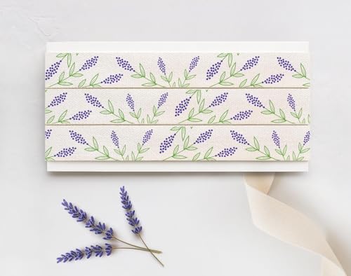 Baumwollband mit Lavendel und Blättern, 15 mm, 9 m, fliederfarbenes Blumenband für Hochzeitsdekoration, Frühlingsgeschenke, Sommerverpackung, Basteln Baumwollband mit Lavendel und Blättern, 15 mm, 9 m, fliederfarbenes Blumenband für Hochzeitsdekoration, Frühlingsgeschenke, Sommerverpackung, Basteln von JOOYZ