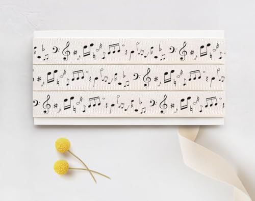 Baumwollband mit Musiknoten, 15 mm, 9 m, schwarzes Musikband für Geschenkverpackungen, Musikveranstaltungen, Konzertgeschenke, Partygeschenke Baumwollband mit Musiknoten, 15 mm, 9 m, schwarzes Musikband für Geschenkverpackungen, Musikveranstaltungen, Konzertgeschenke, Partygeschenke von JOOYZ