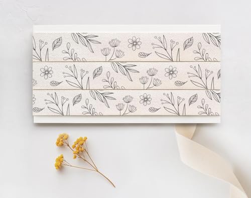 Blumenband, 15 mm, 9 m, Baumwollband für Hochzeitsdekoration, rustikale Geschenkverpackung, Verpackung mit Naturmotiven, Brautgeschenke Blumenband, 15 mm, 9 m, Baumwollband für Hochzeitsdekoration, rustikale Geschenkverpackung, Verpackung mit Naturmotiven, Brautgeschenke von JOOYZ