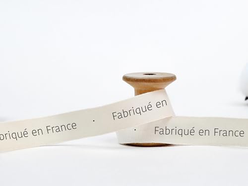 Fabriqué en France Band – 15 mm, 9 m, französisches Baumwollband für Bekleidungsetiketten, Textilprojekte, Boutique-Verpackung von JOOYZ