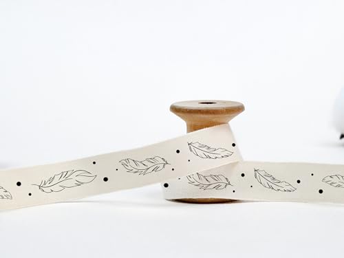 Federband - 5/8" (15mm), 10Yards (9m) Baumwollband für Boho Wrapping, Böhmische Dekor, Elegante Etiketten, DIY-Projekte von JOOYZ